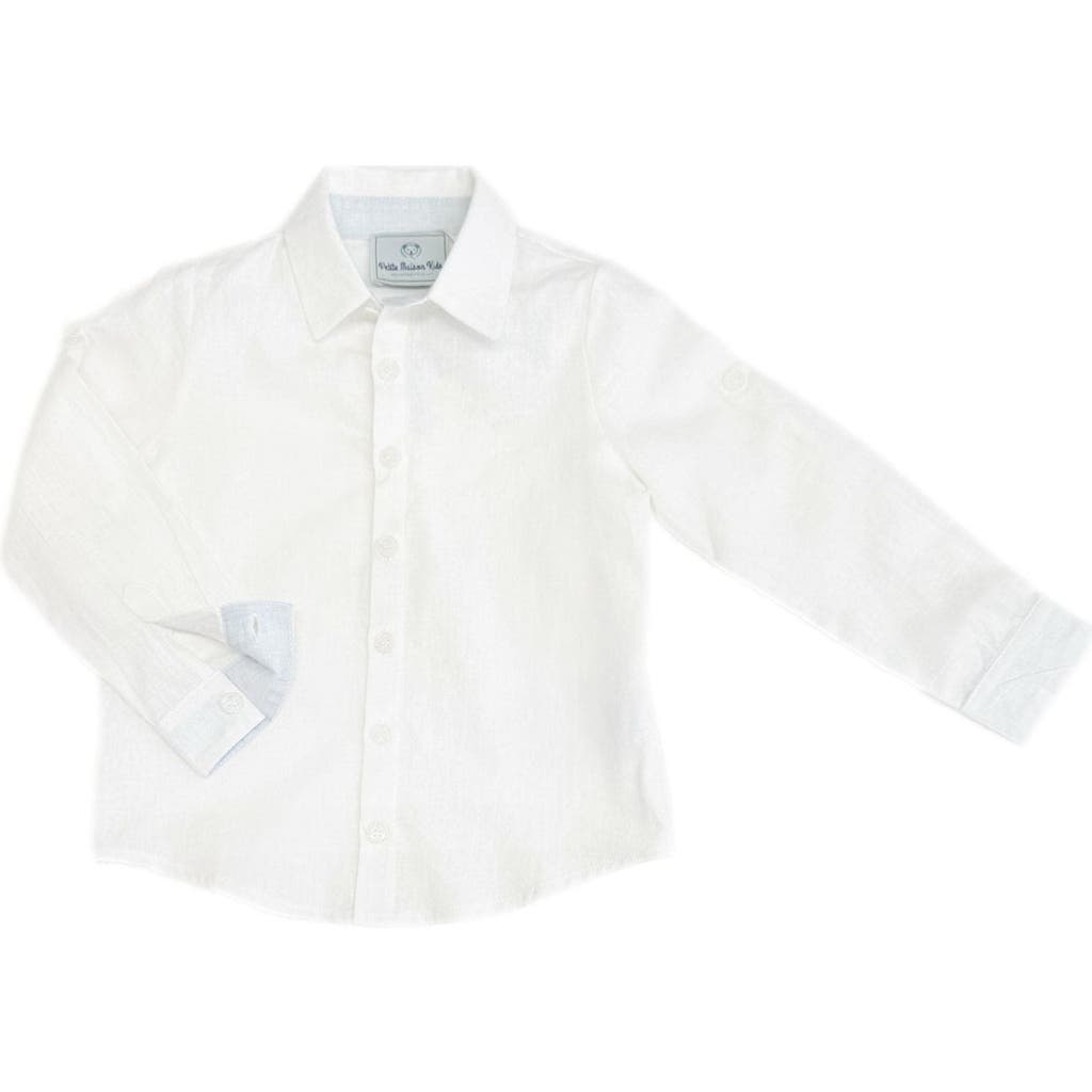 Petite Maison Kids Charlotte Boys' Button Down Shirt In White