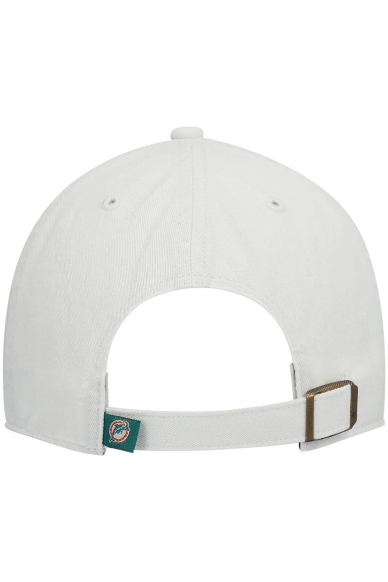 Men's '47 White Miami Dolphins Clean Up Legacy Adjustable Hat, Alternate, color, White