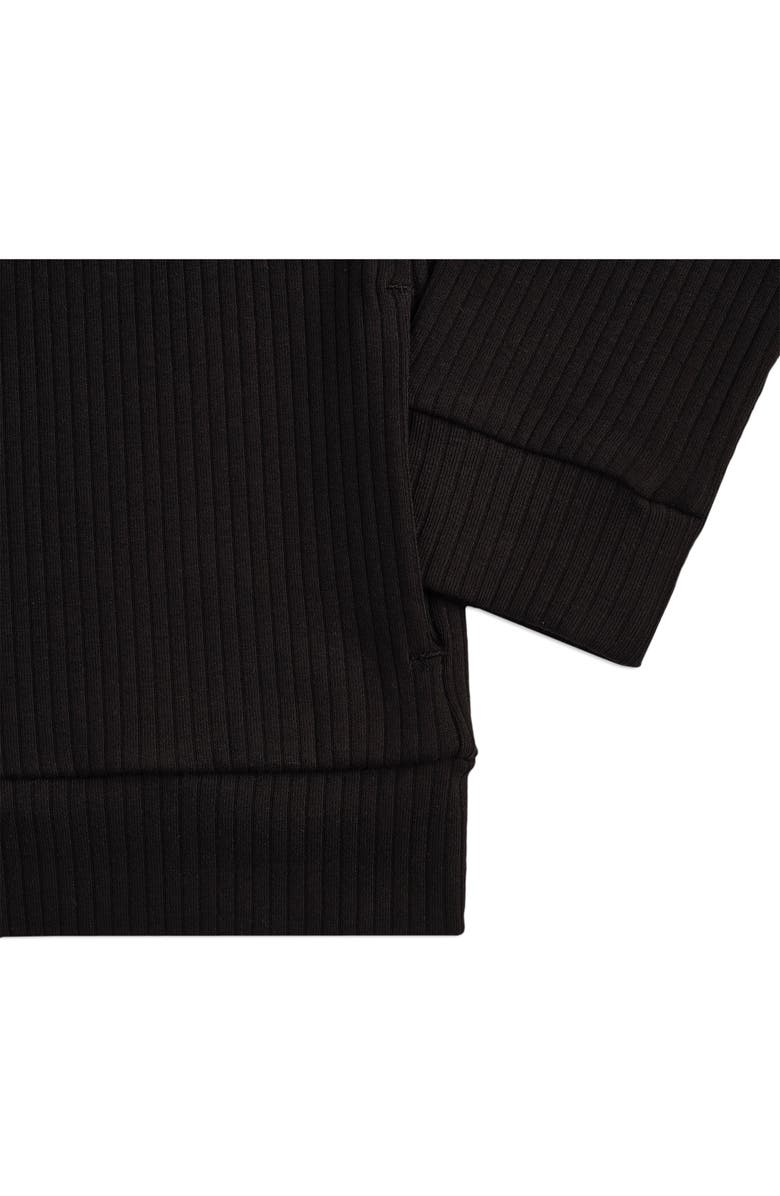 PUMA Kids' Bow Society Ribbed Stretch Cotton Hoodie, Alternate, color, Puma Black