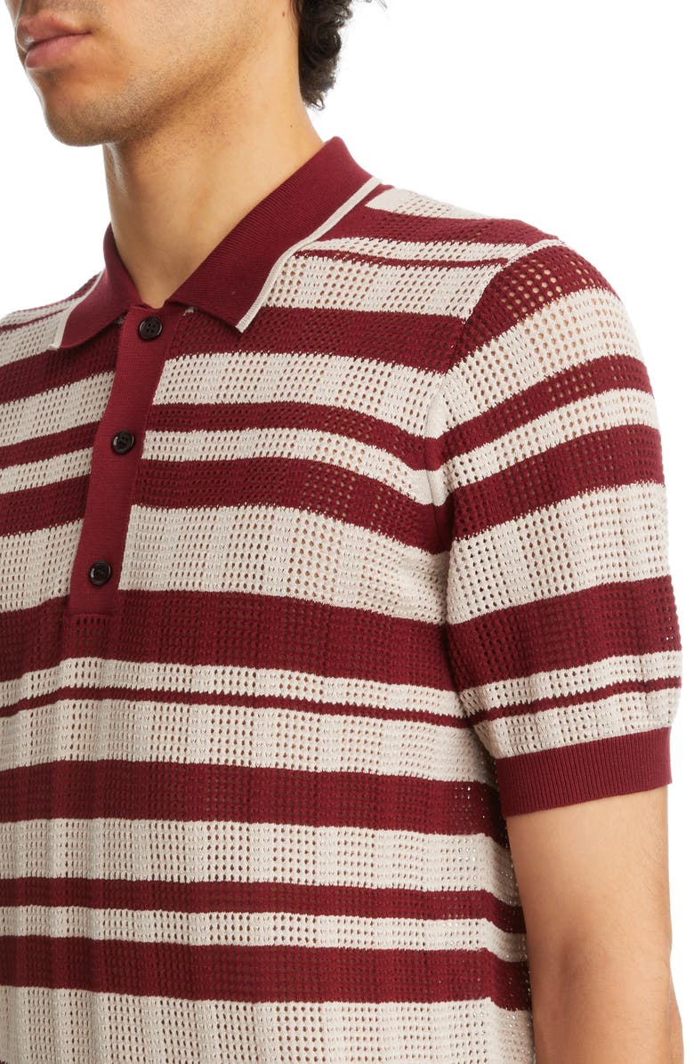 Dries Van Noten Mirko Stripe Sweater Polo, Alternate, color,