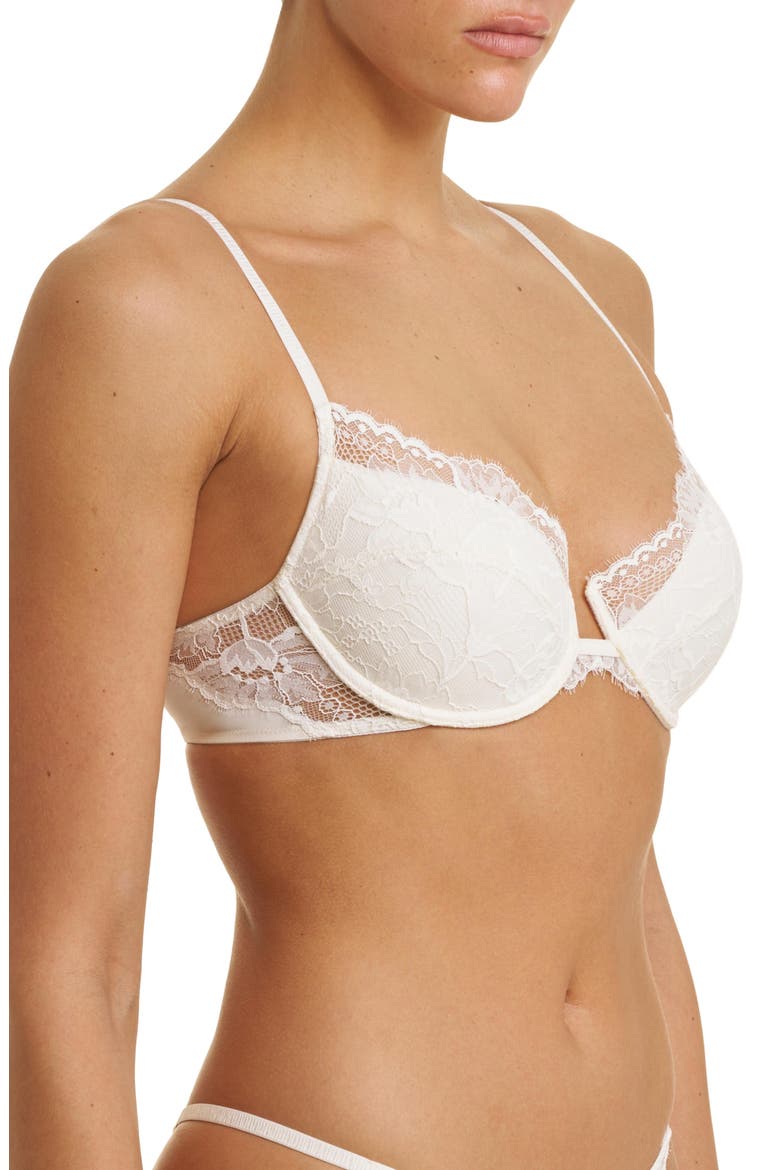 Fleur Padded Underwire Lace Demi Bra, Alternate, color, Frosted Pearl
