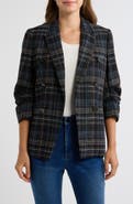 Anne Klein Pleated Sleeve Blazer