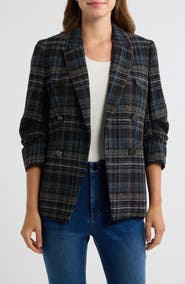 Anne Klein Pleated Sleeve Blazer