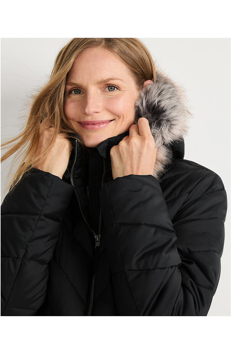 Lands' End Insulated Cozy Fleece Lined Primaloft Coat, Alternate, color, Black