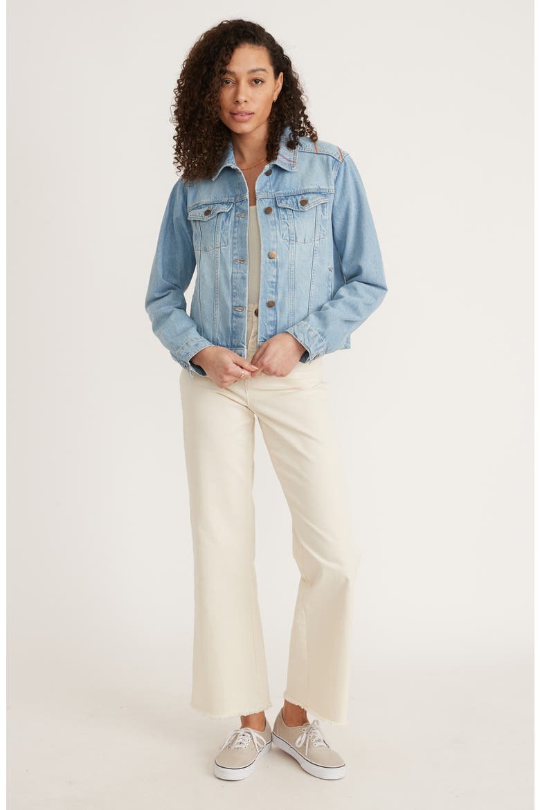 Embroidered Denim Jacket, Alternate, color, LIGHT DENIM