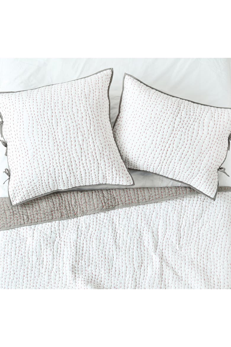 Polly Reversible Cotton Euro Sham 26" x 26", Alternate, color, Grey