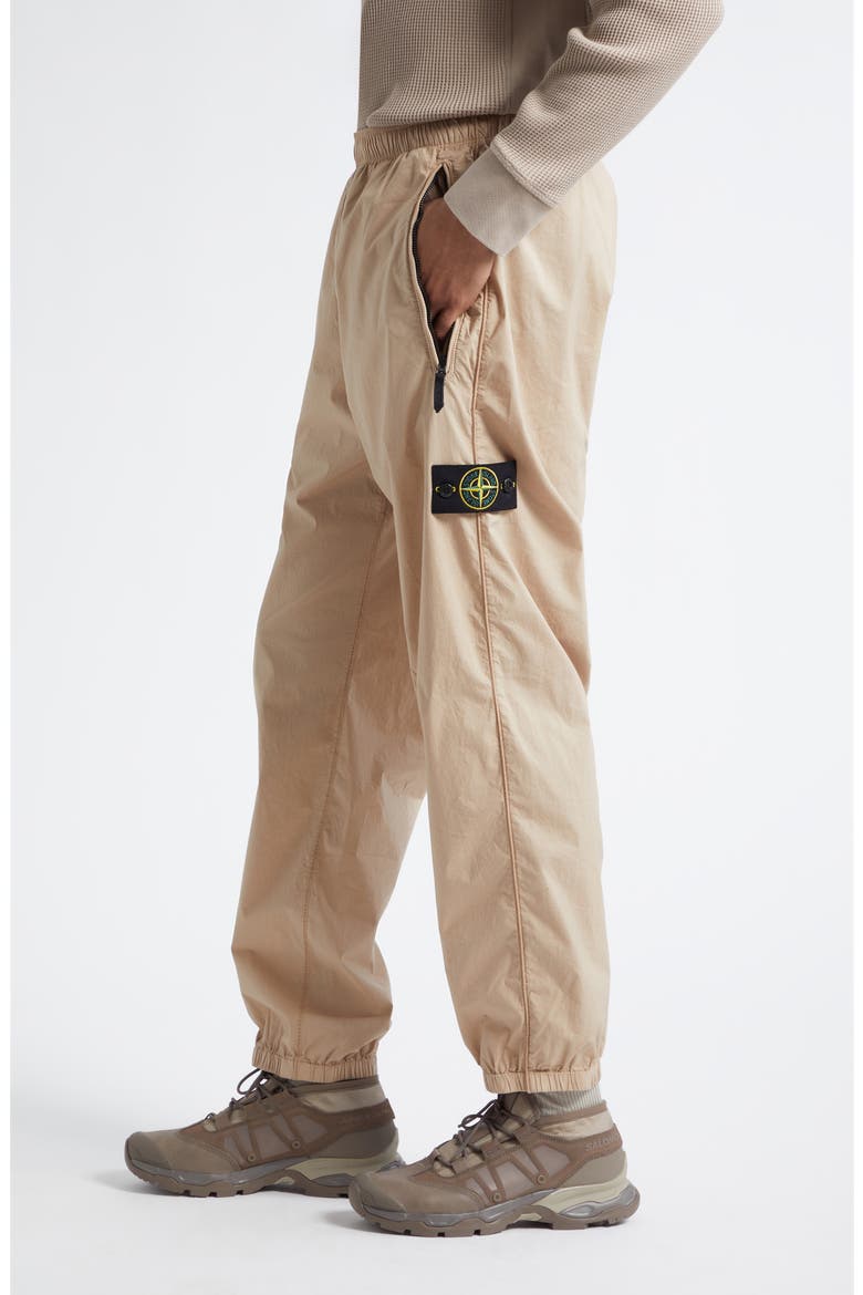 Stretch Cotton Track Pants, Alternate, color, DESERT