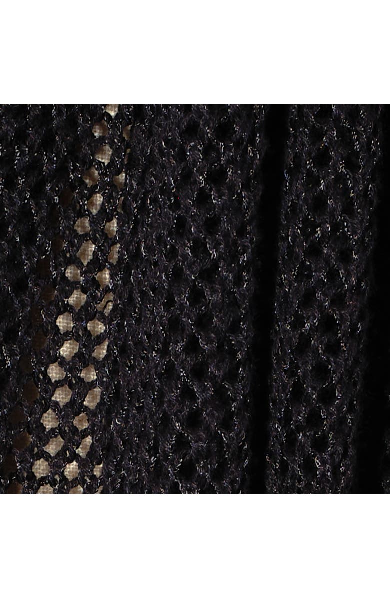 Lauren Ralph Lauren Open Knit Ruana, Alternate, color, Black