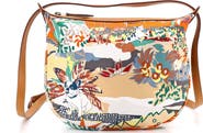 Pre-Owned Hermes Sursoie To Go Pouch Printed Silk and Leather