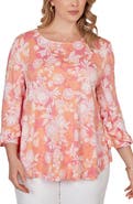 RUBY RD Puff Print Top
