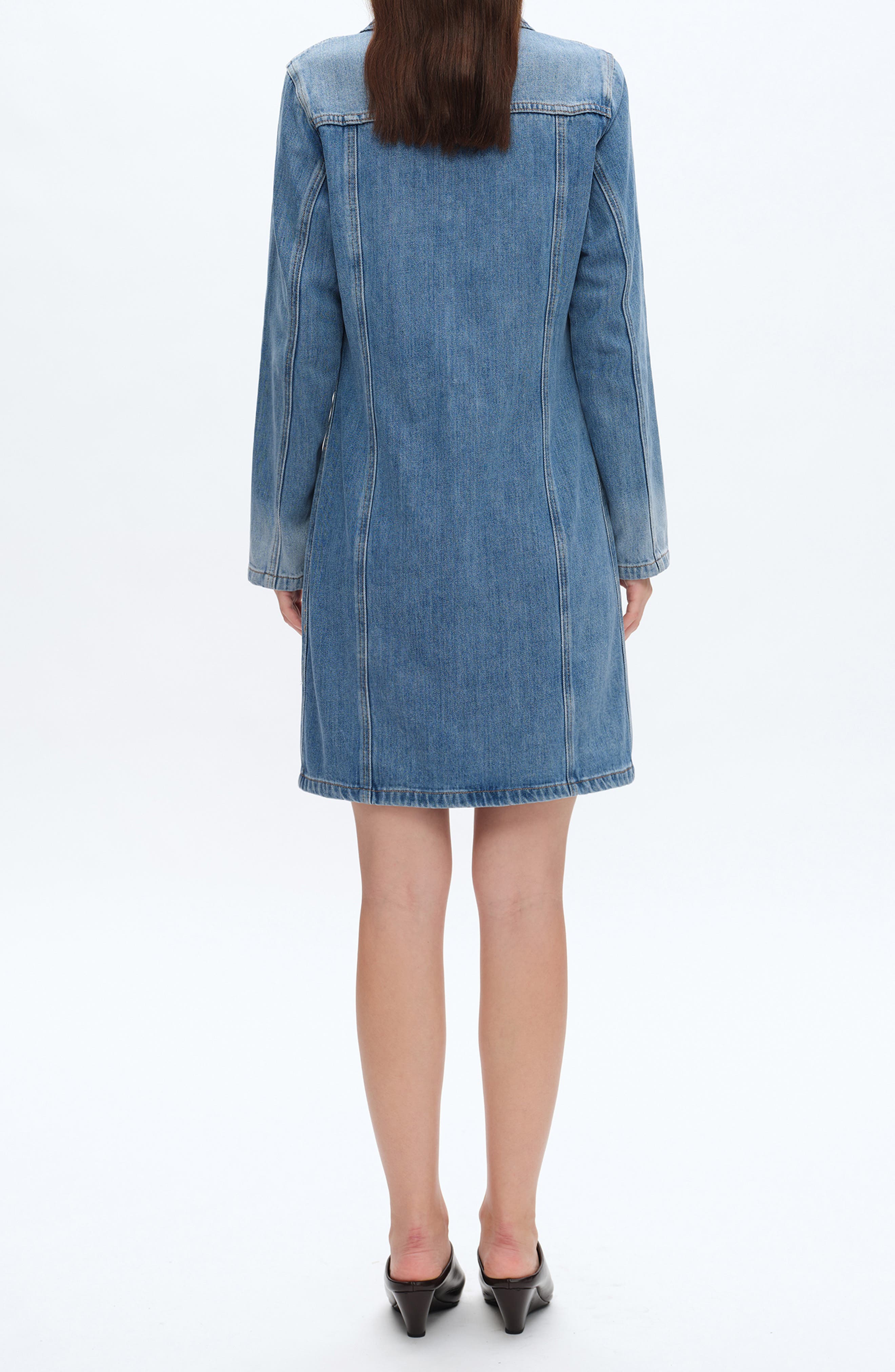 Long Sleeve Denim Shirtdress - image 2