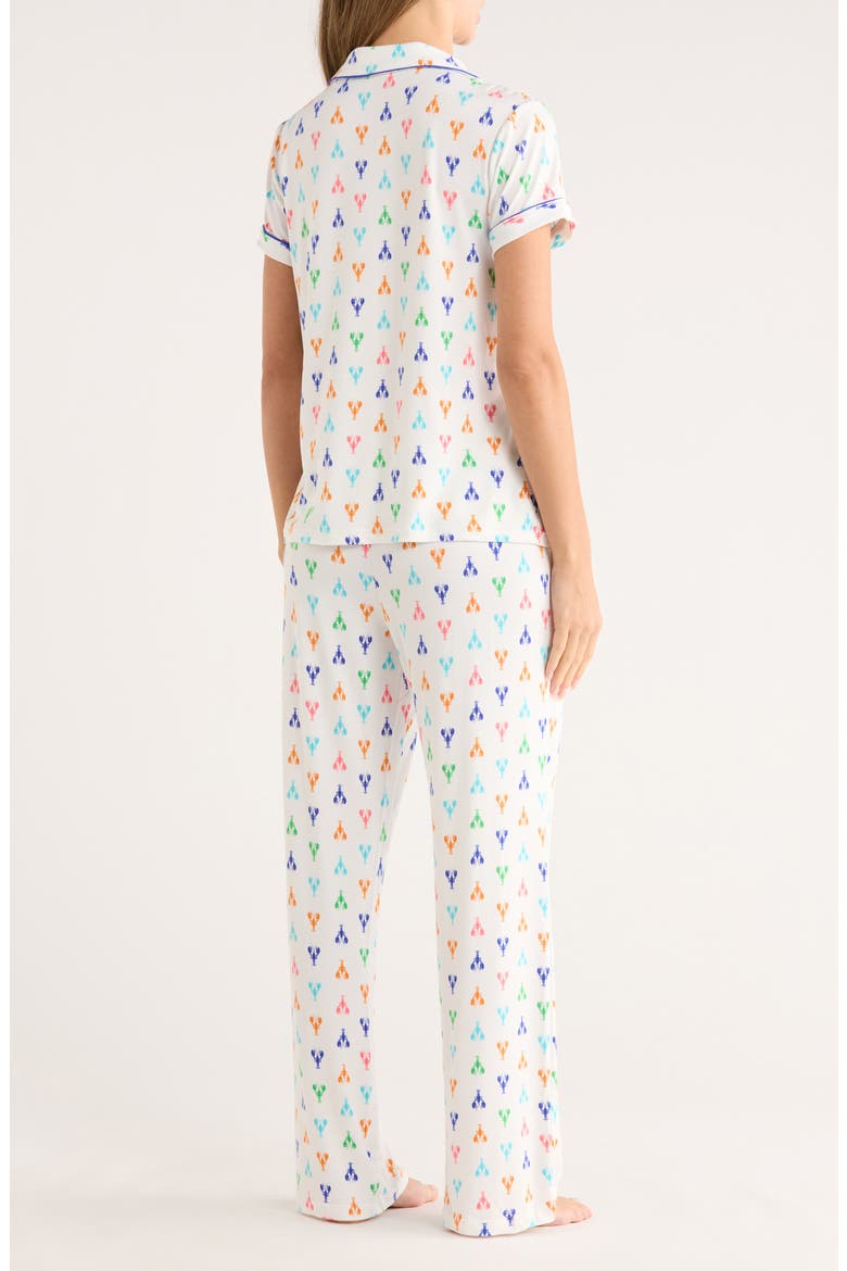Ginnie Brushed Jersey Pajamas, Alternate, color, RAINBOW LOBSTERS