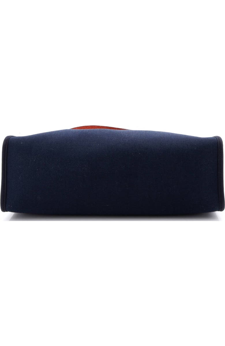 Pre-Owned Hermes Herbag Zip Leather and Toile 31, Alternate, color, Bleu Nuit
