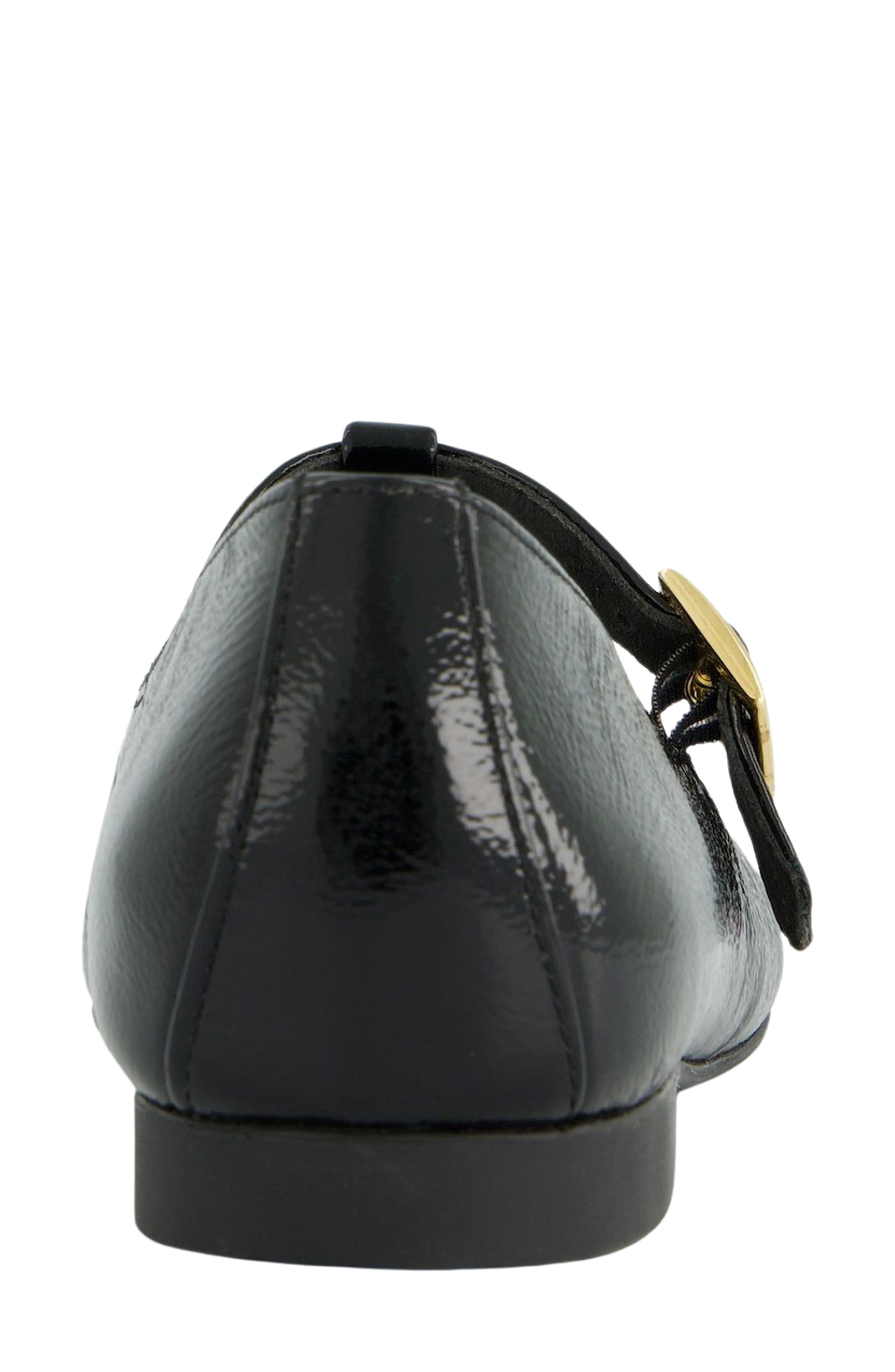Fiji Mary Jane Flat, Alternate, color, BLACK CRINKLED PATENT
