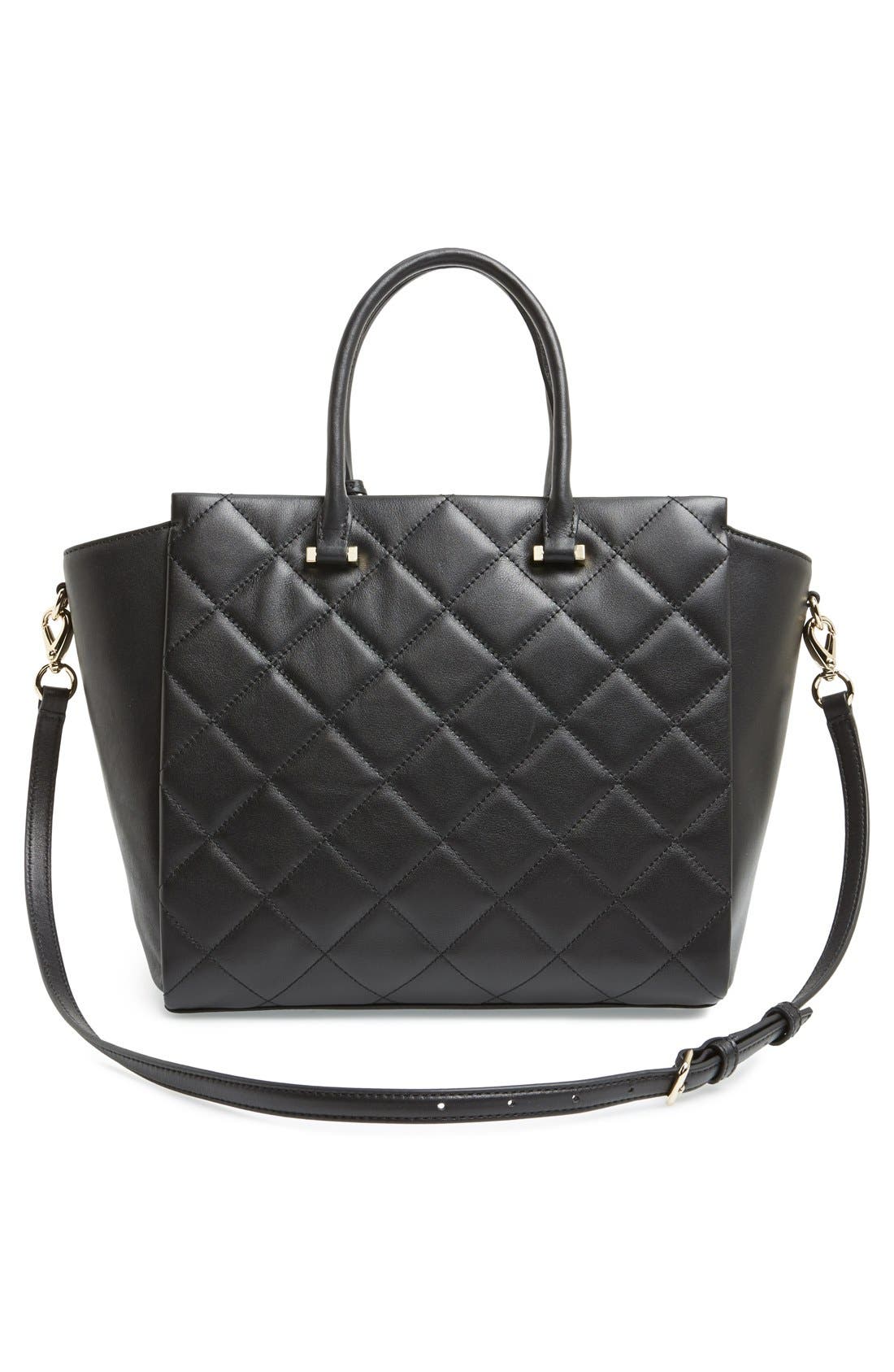 Kate Spade New York 'emerson place - hayden' quilted leather satchel, Alternate, color, 