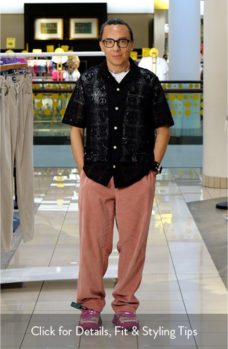 Netley Lace Short Sleeve Button-Up Shirt, sales video thumbnail