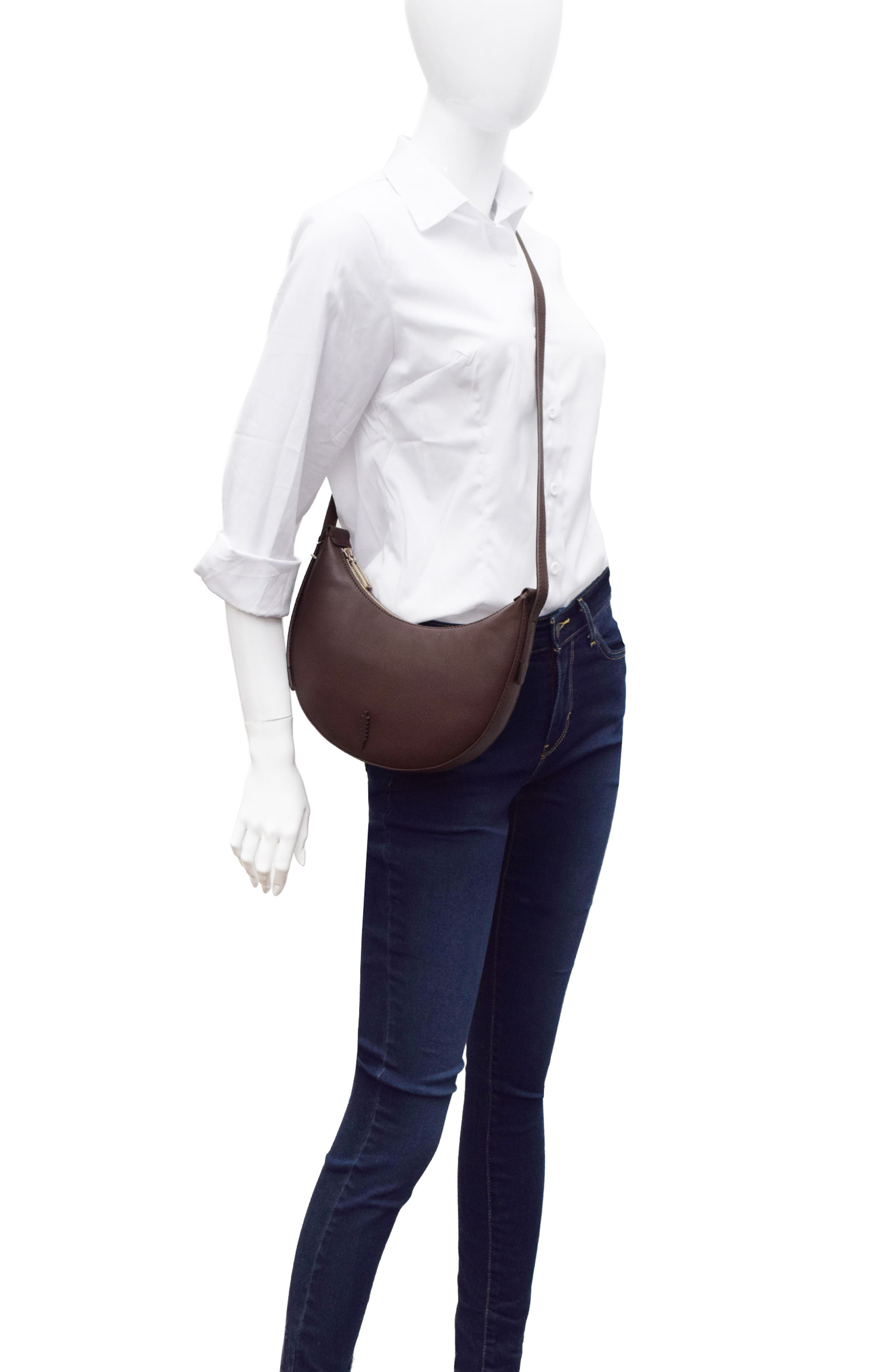 Thacker Silas Leather Crossbody Bag, Alternate, color, Espresso