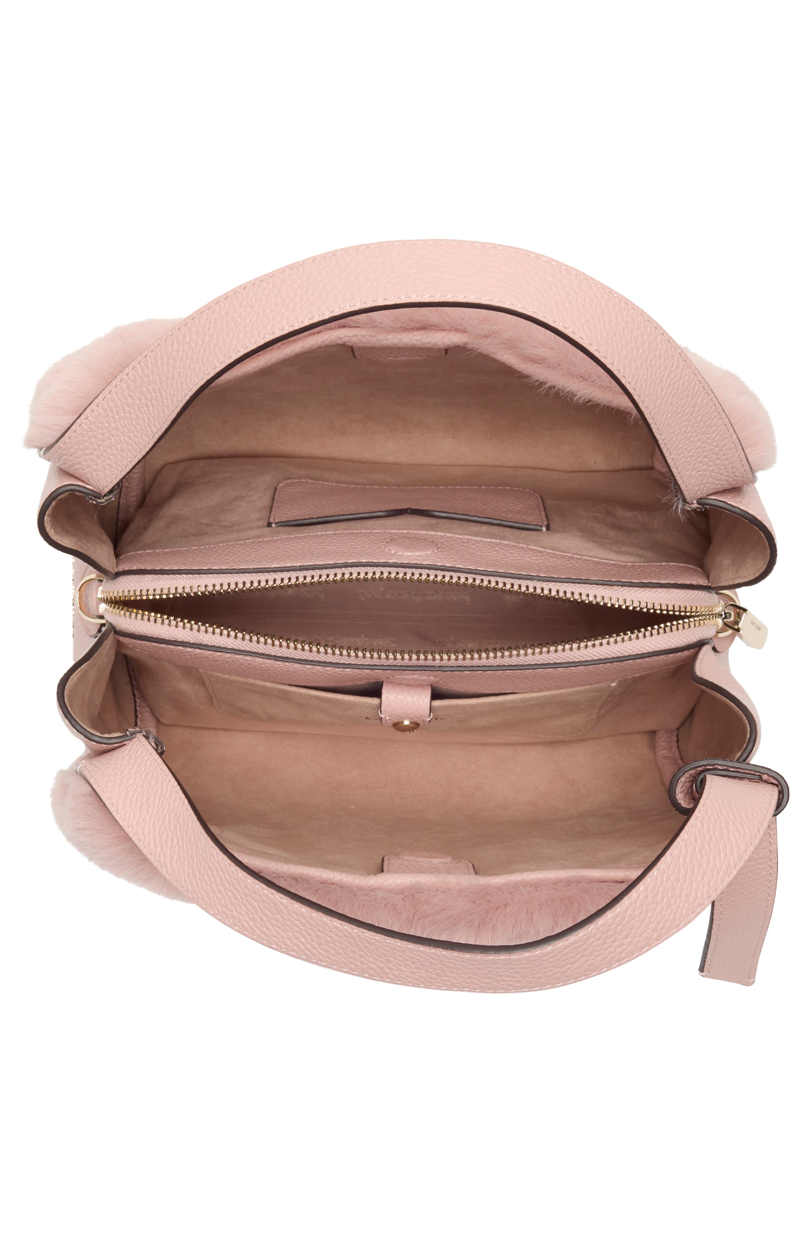 Kate Spade New York faux fur medium crossbody bag, Alternate, color, 