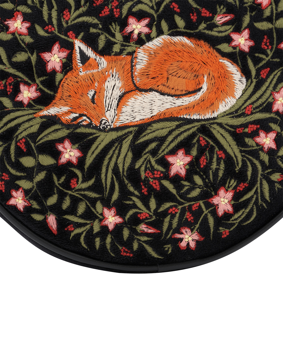 Fable England Sleepy Fox Circle Bag, Alternate, color, Black