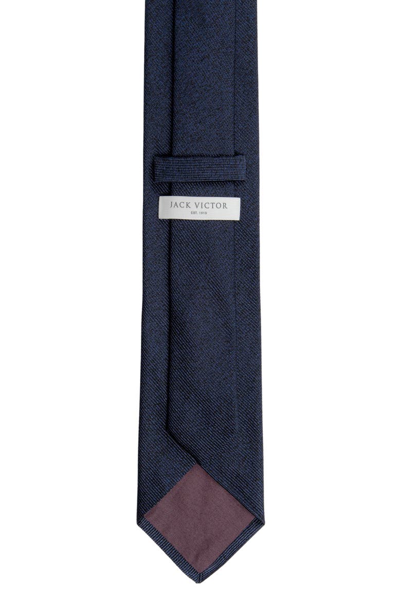 Bowman Solid Silk Blend Tie, Alternate, color, NAVY