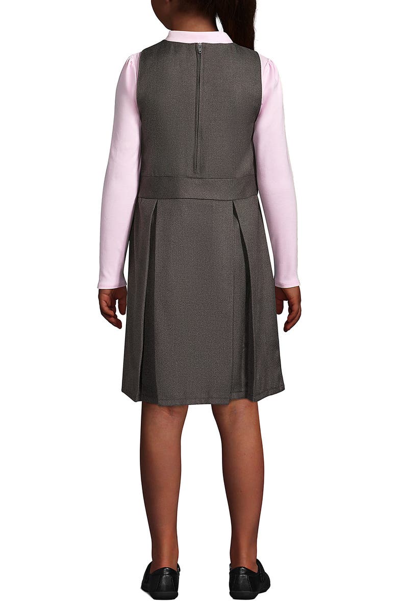 Lands' End Girls Uniform Solid Jumper, Alternate, color, Gray