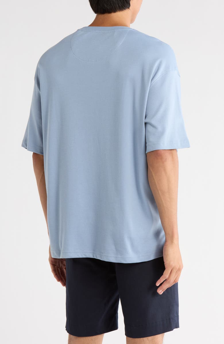 DENIM AND FLOWER Textured Knit T-Shirt, Alternate, color, Blue