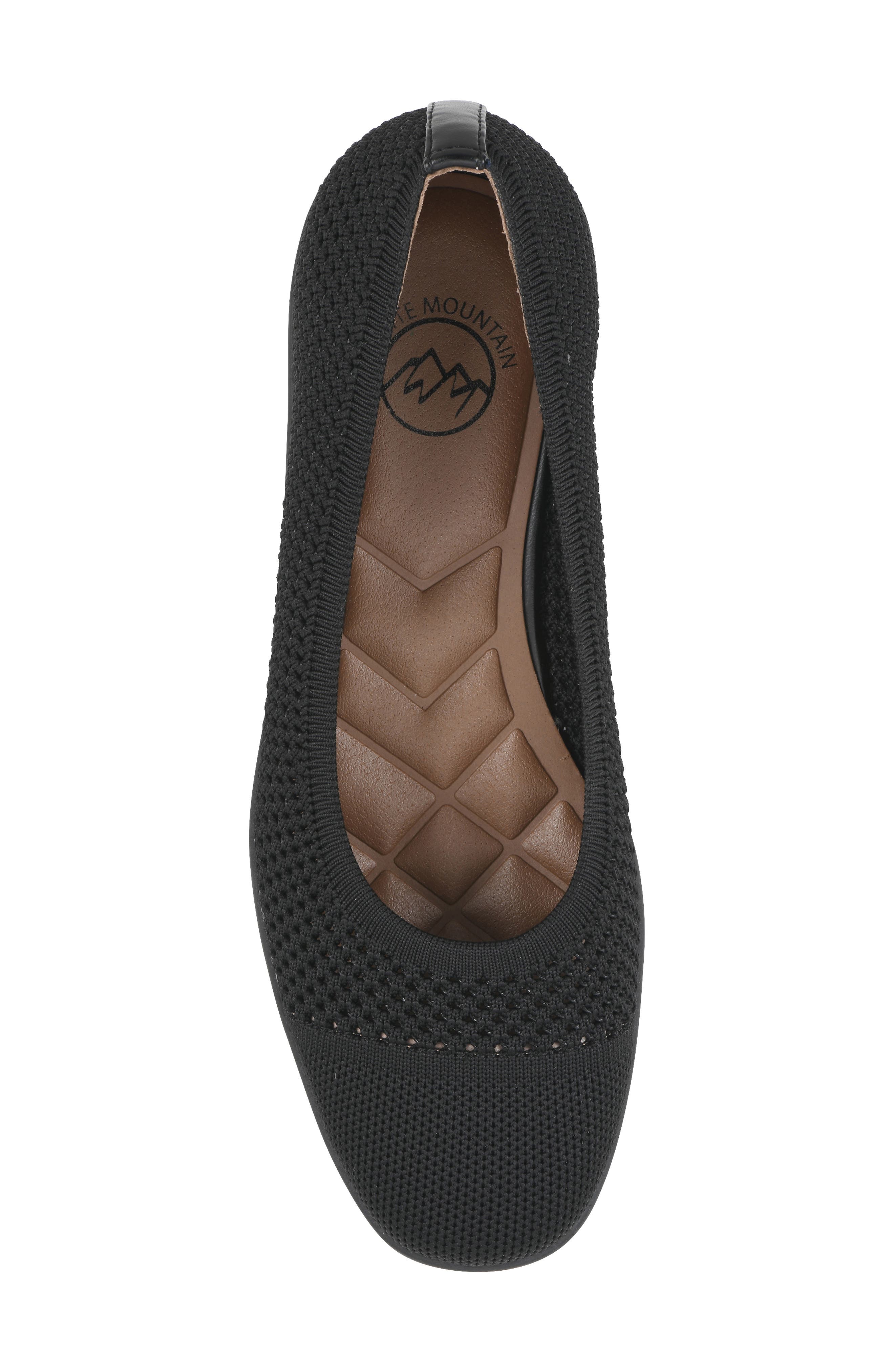 White Mountain Footwear Florian Ballet Flat, Alternate, color, Black Fabric