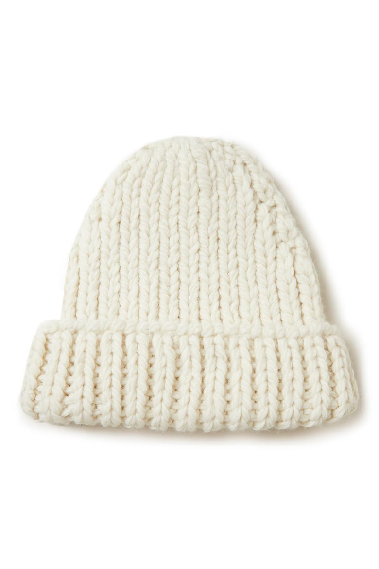 Brandi Chunky Knit Beanie, Main, color, CREAM