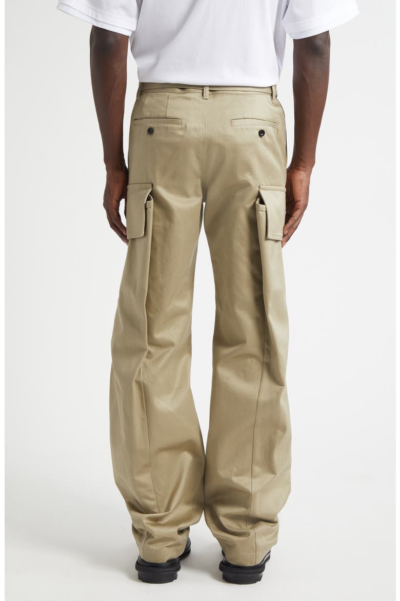Belted Cotton Twill Cargo Chinos, Alternate, color, BEIGE