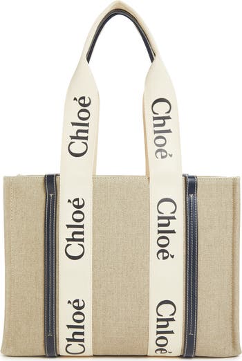 Chloé Medium Woody Linen Tote | Nordstrom