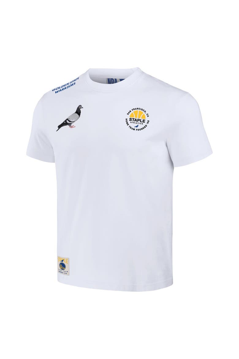 Men's NBA x Staple Cream Golden State Warriors Home Team T-Shirt, Alternate, color, White