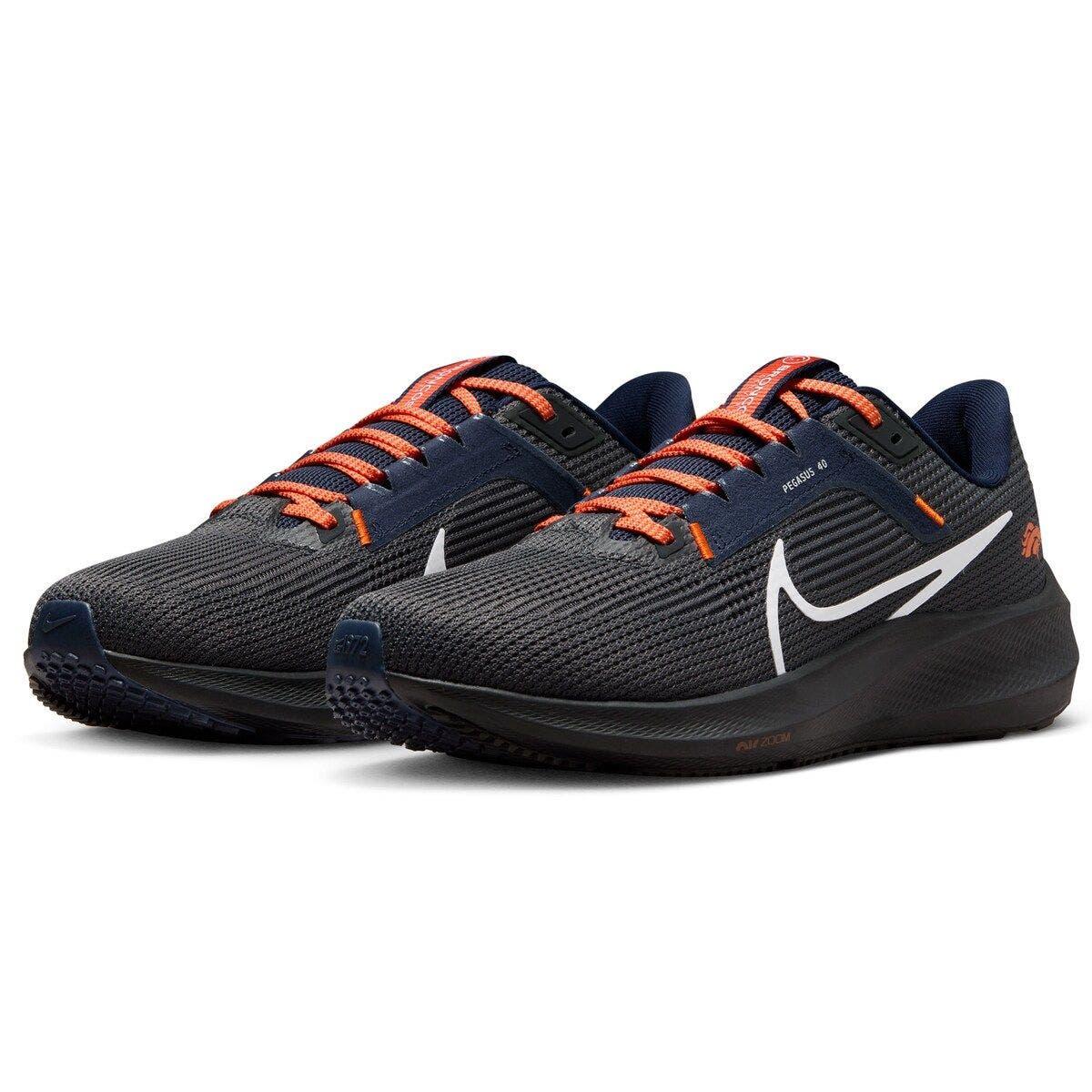 Nike Unisex Nike  Anthracite Denver Broncos Zoom Pegasus 40 Running Shoe, Alternate, color, 