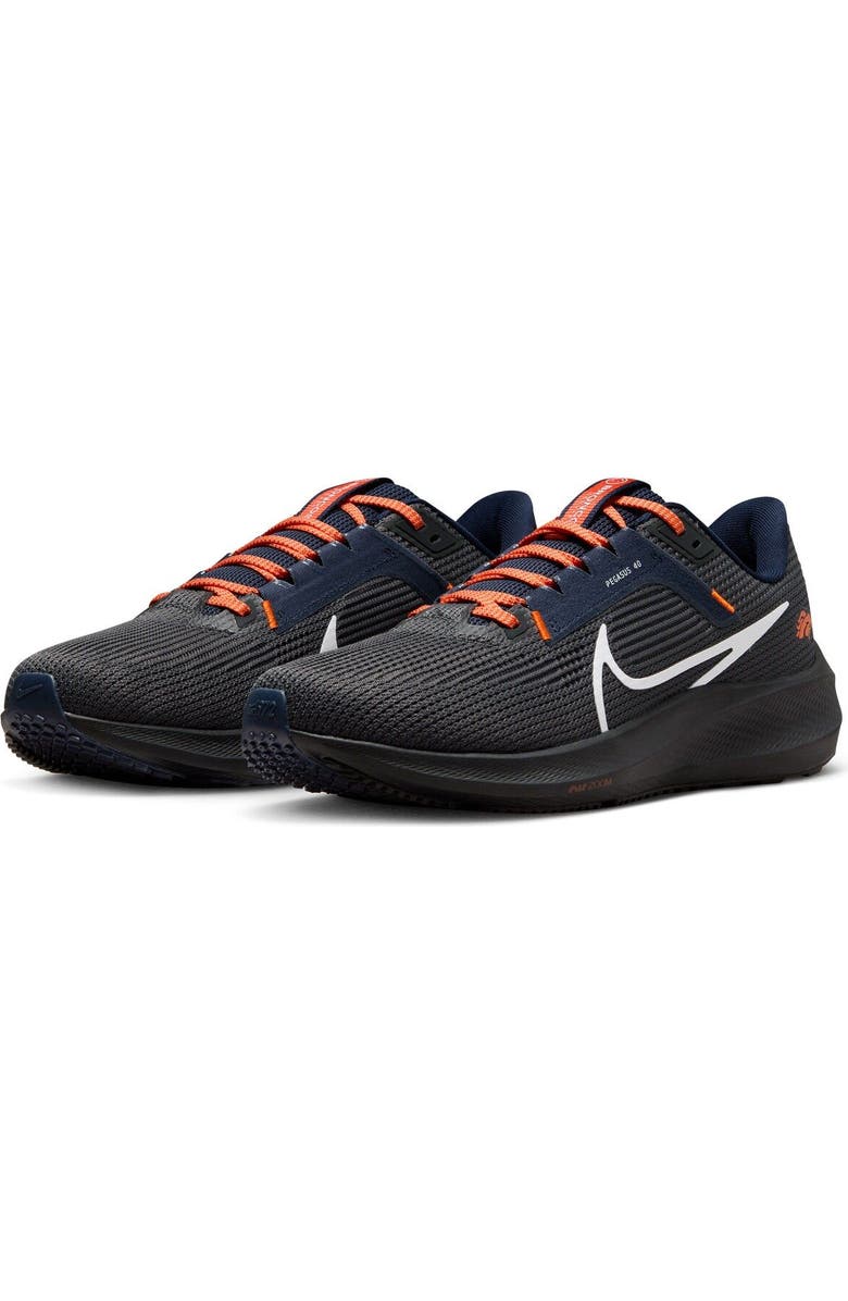 Nike Unisex Nike Anthracite Denver Broncos Zoom Pegasus 40 Running Shoe, Alternate, color,