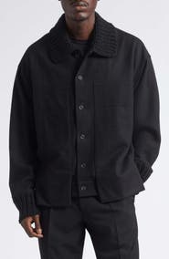 Yohji Yamamoto Rib Detail Cotton Blouson