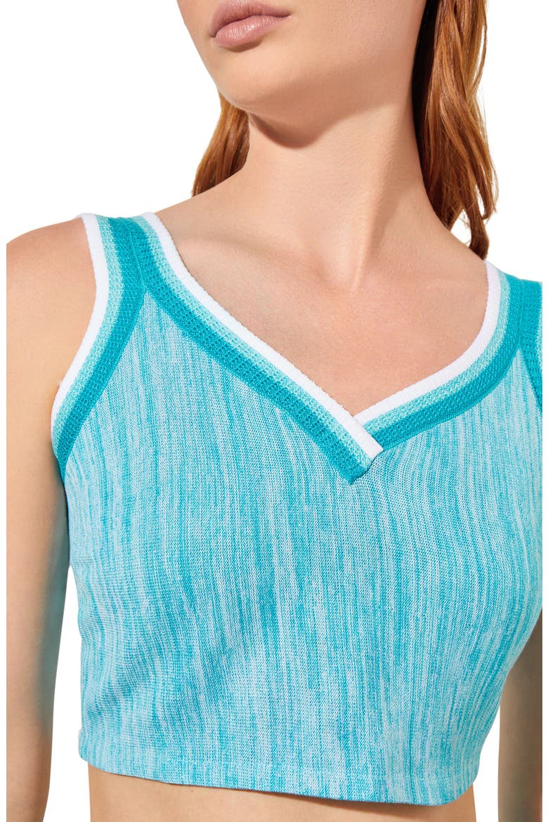 Sleeveless Knit Crop Top, Alternate, color, OCEANFRONT/ BERMUDA/ WHITE
