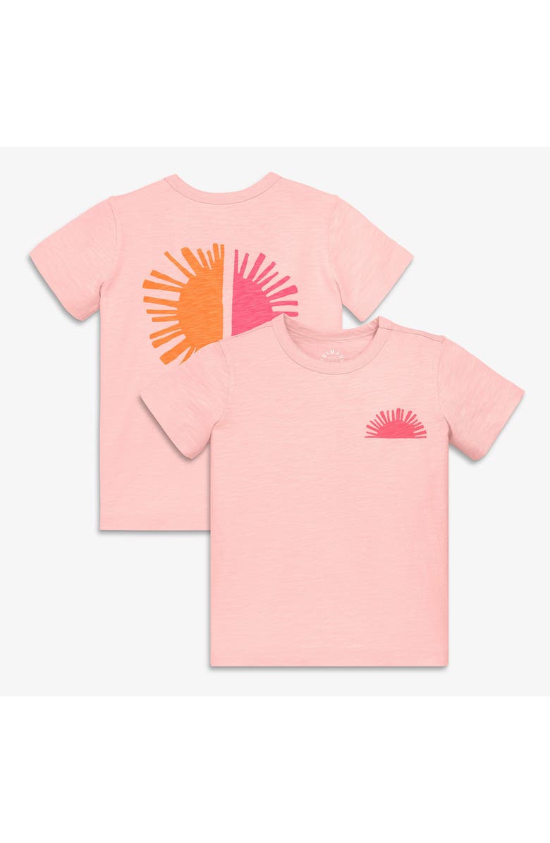 Primary Kids Sunburst Tee, Main, color, Flamingo