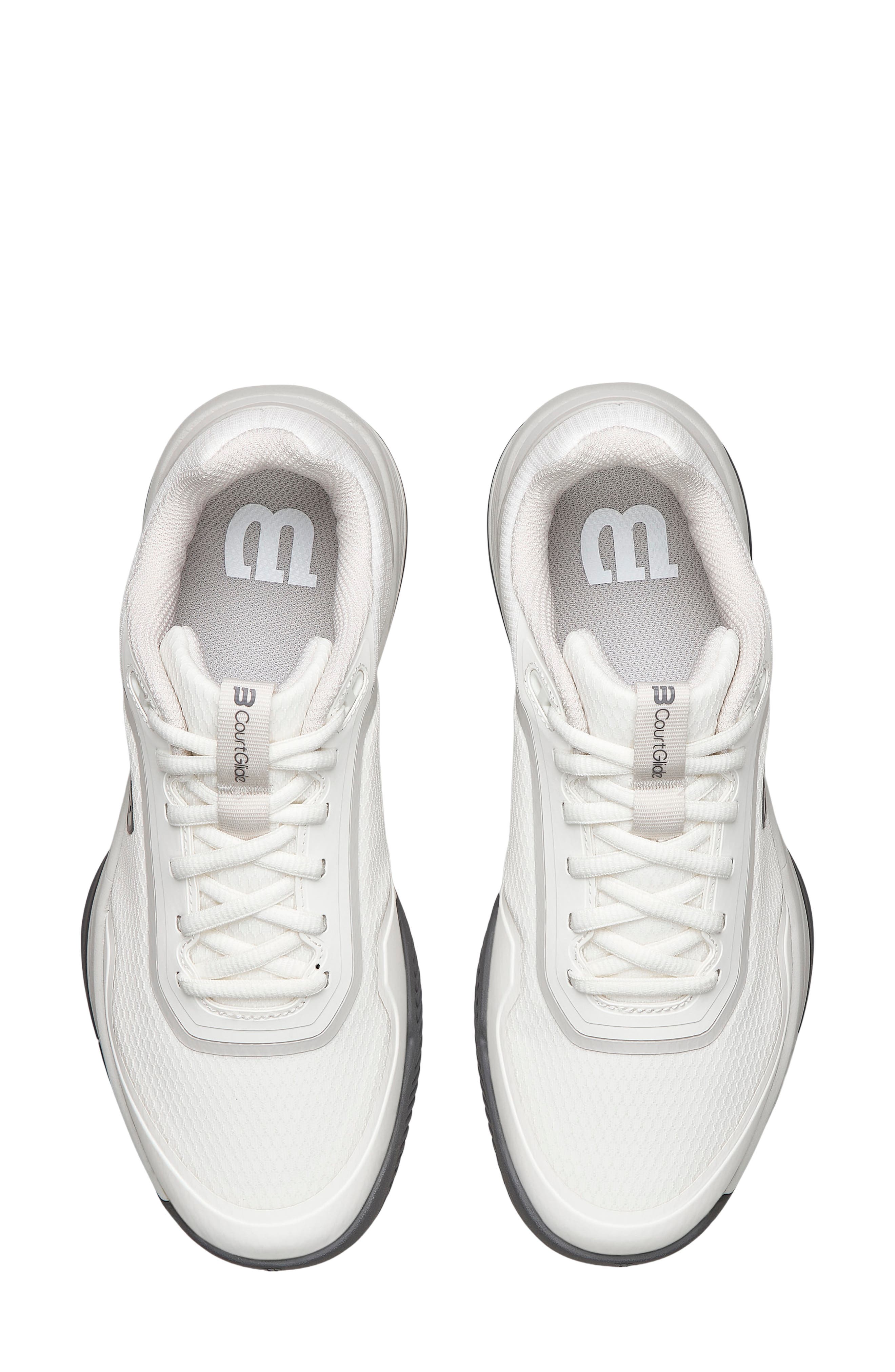 CourtGlide Tennis Sneaker, Alternate, color, WHITE/LUNAR ROCK/QUIET SHADE