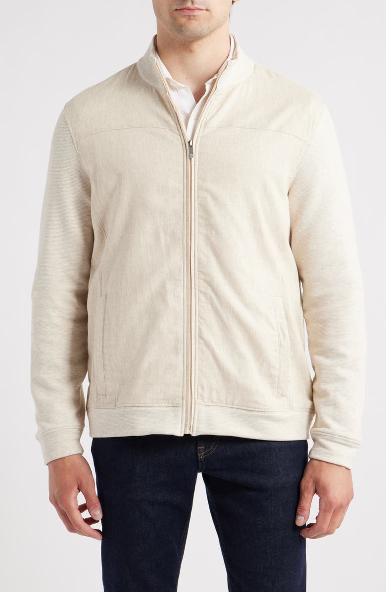 Johnston & Murphy Full Zip Knit Jacket, Alternate, color, 