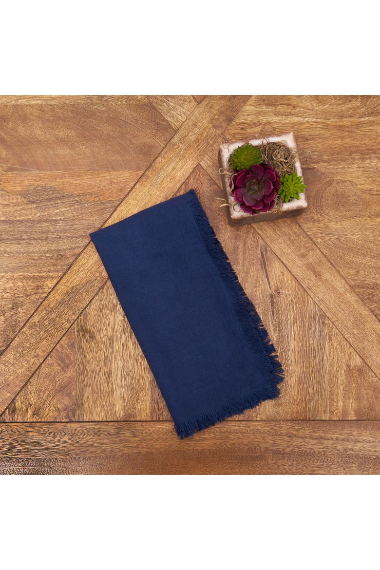 Frayed Vintage Indigo Napkin, Set of 6, Alternate, color, Blue