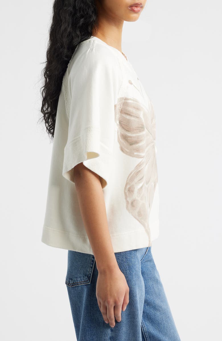 Free People Dahlia Butterfly Graphic Print Top, Alternate, color, Tofu Combo