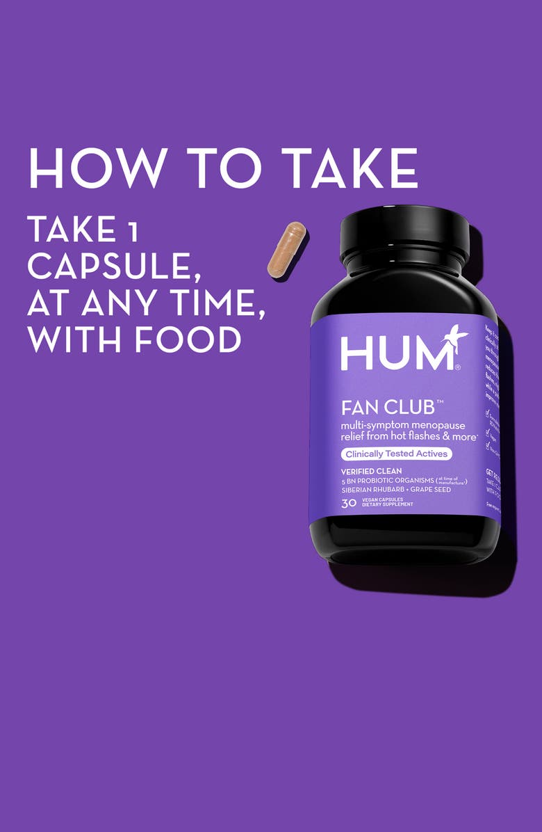 Hum Nutrition Fan Club<sup>™</sup> Multi-symptom Relief for Perimenopause + Menopause Supplement, Alternate, color, 