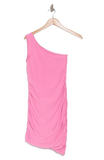 BEYOND YOGA BEYOND YOGA FEATHERWEIGHT CARRIED AWAY ONE-SHOULDER BODY-CON MINIDRESS