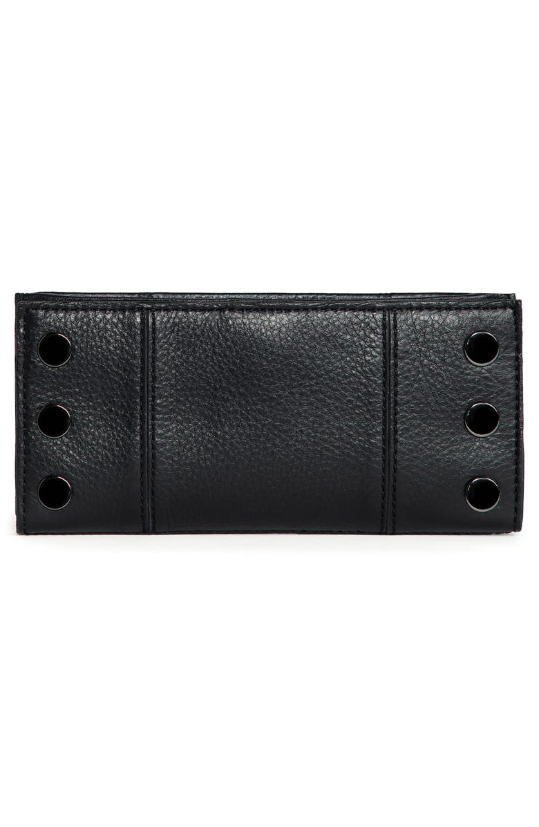 HAMMITT 110 North Leather Wallet, Alternate, color, Black/ Gunmetal