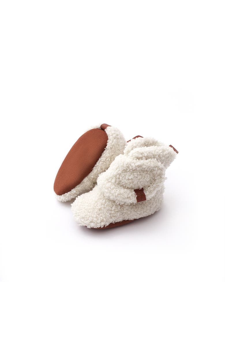 baby organic cotton boots, Main, color, alabaster