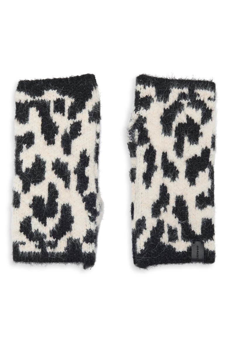 Leopard Print Arm Warmers, Main, color, BLACK MULTI