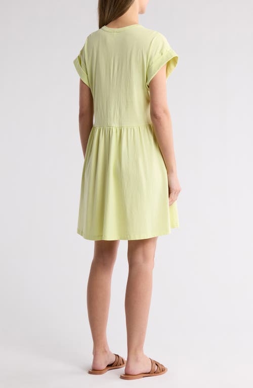 Melrose And Market V-neck Short Sleeve Minidress In Green Luminary