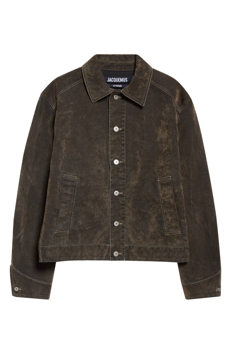 Jacquemus La Vest Mirada de Nîmes Denim Jacket, Main, color, Khaki