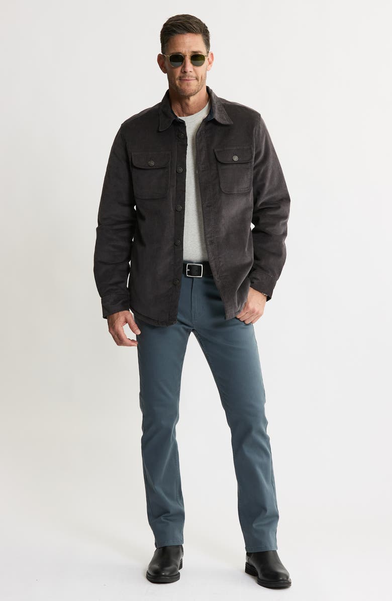 JACHS Stretch Cotton Corduroy Faux Shearling Lined Jacket, Alternate, color, Charcoal