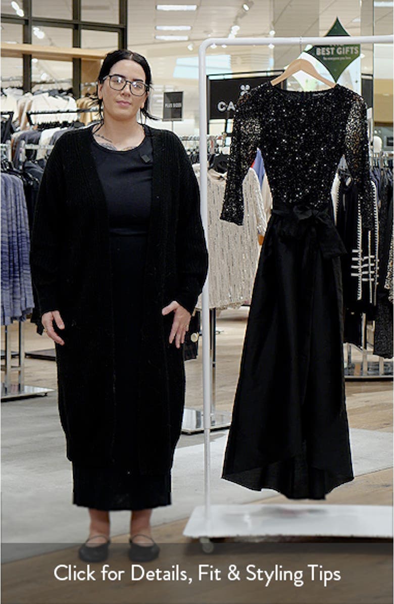 Beaded Bodice & Taffeta High-Low Gown, sales video thumbnail