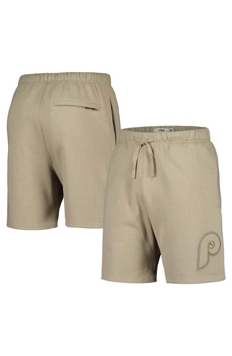 PRO STANDARD Men's Pro Standard Pewter Philadelphia Phillies Neutral Fleece Shorts, Main, color, Pewter